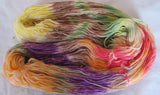 Hand Dyed Fingering Weight Yarn Falling Leaves Colorway Merino Lace