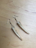 Insouciant Studios Kensie Earrings Antler and Sterling Silver Large