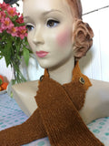 Bremerton Felted Knit Scarf with Vintage Buttons