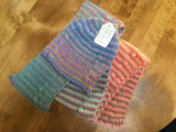 Hand Knit Pastel Cabled Hat and Scarf Set