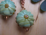 Insouciant Studios Budding Earrings Byzantine Chain and Vintage Glass