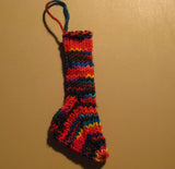 Insouciant Studios Handknit Mini Merino Knee Sock Stocking Decoration Ornament