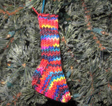 Insouciant Studios Handknit Mini Merino Knee Sock Stocking Decoration Ornament