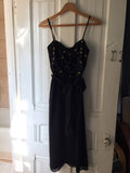 Vintage Extra Small Little Black Dress with Gold Accents and Jacket