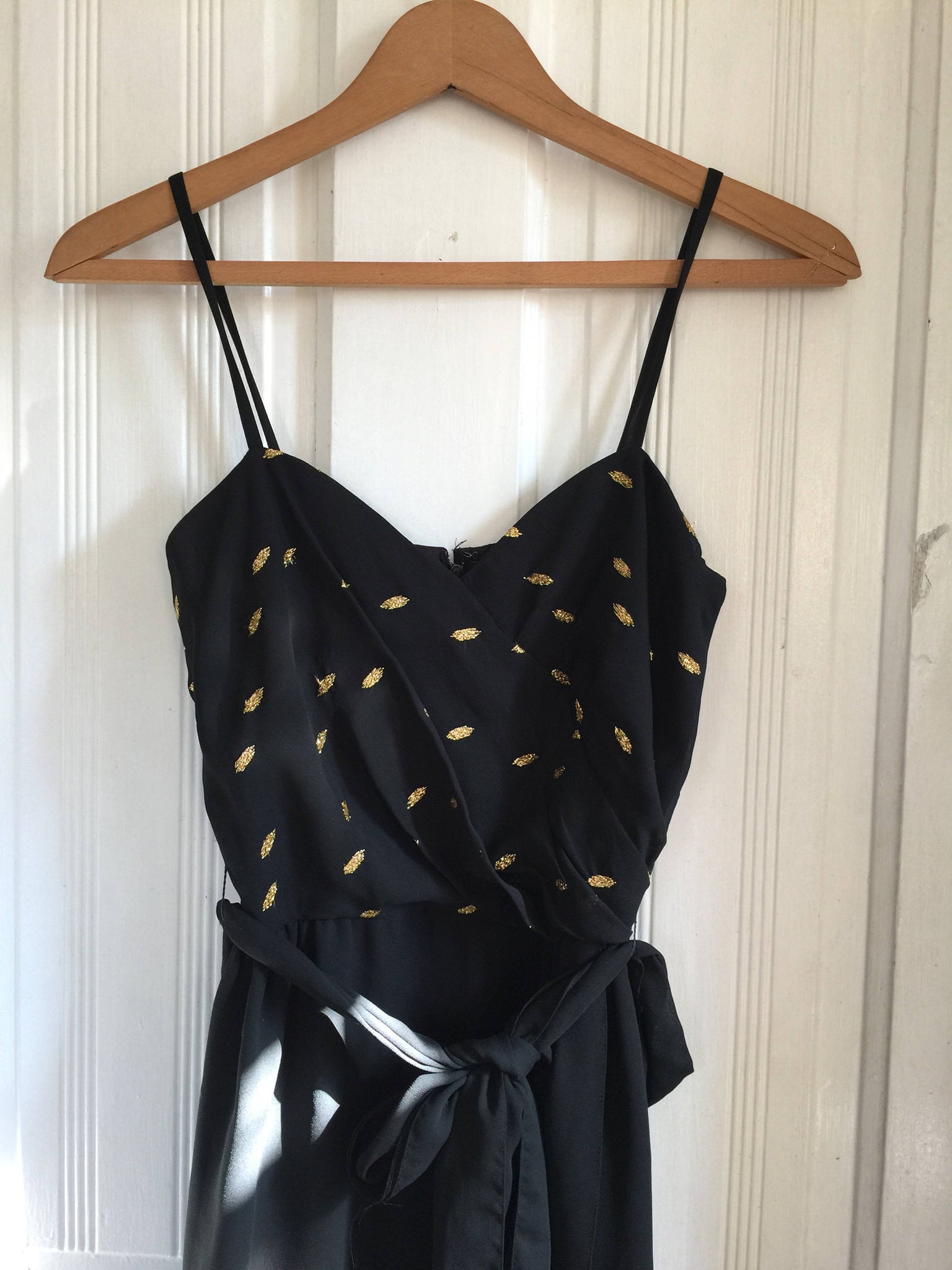 Vintage Extra Small Little Black Dress with Gold Accents and Jacket Insouciant Studios Vintage Extra Small Little Black Dress with Gold Accents and Jacket Insouciant Studios