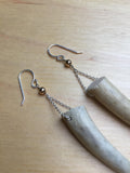 Insouciant Studios Kensie Earrings Antler and Sterling Silver Small