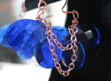 Insouciant Studios Byzantium Collection Copper and Azure Quartz Hoop Earrings