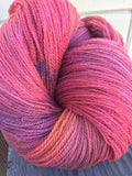 Hand Dyed Berry Merino Lace Yarn
