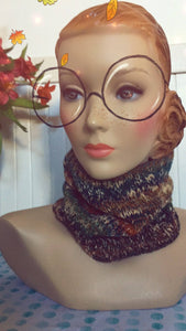 Hand Knit Autumn Pullover Scarf