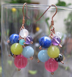 Insouciant Studios Rainbow Bubble Earring and Bracelet Set Gemstones