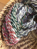 Insouciant Studios Hand Spun Wool Silk Yarn Calico