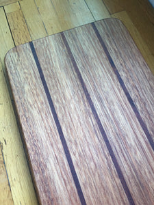 Large Mahogany and Walnut Cutting and Serving Board XVII