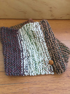 Hand Knit Cotton Wool Pullover Scarf
