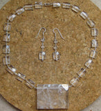Insouciant Studios Igloo Earrings and Necklace Set in Quartz