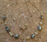 Insouciant Studios Totem Necklace Citrine and Pyrite