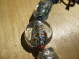 Insouciant Studios Shapely Bracelet Lampwork Glass Agate and Copper Goldstone