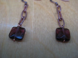 Insouciant Studios Drawing Room Earrings Vintage Chain with Amethyst