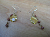 Insouciant Studios Partridge Earrings Citrine and Copper Goldstone