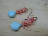 Insouciant Studios Dive Earrings Coral and Peruvian Opal