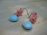 Insouciant Studios Dive Earrings Coral and Peruvian Opal