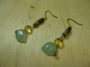 Insouciant Studios Vine earrings 14k gold filled jade agate citrine