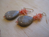 Insouciant Studios Resort Earrings Fossil Coral and Coral Branches