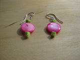 Insouciant Studios Simple Neon Earrings Sterling Silver Pink Shell Gaspeite