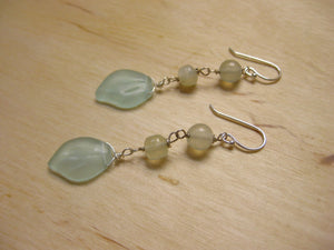 Insouciant Studios Pastel Earrings Prehnite and Chalcedony