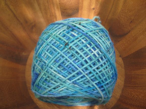 Hand Dyed Worsted Bluesy Tweed Yarn