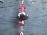 Insouciant Studios Night Blooming Earrings Sterling Silver Gray Pearls
