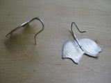 Insouciant Studios Tulip Leaf Earrings Recycled Sterling Silver