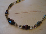 Insouciant Studios Grasslands Necklace and Earrings Set Tigers Eye