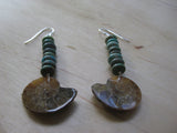 Insouciant Studios Inland Sea Earrings Turquoise and Ammonite