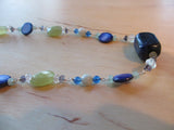 Insouciant Studios Blueberry Necklace Sterling Silver Jade