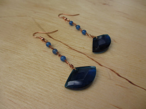 Insouciant Studios Contrast Earrings Copper Agate Quartz