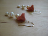 Insouciant Studios Pink Bellflower Earrings in Sterling Silver