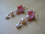 Insouciant Studios Pink Bellflower Earrings in 14k Rose Gold Filled