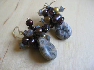 Cora Fossil Coral Earrings