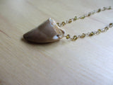 Mosasaur Fossil Tooth and Tourmaline Necklace