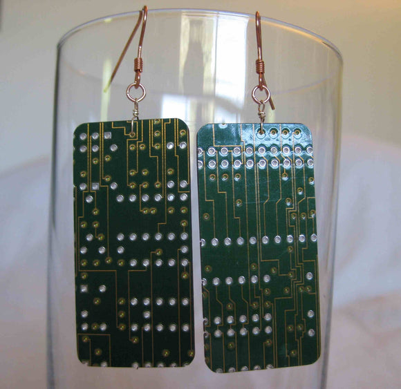 Insouciant Studios slashDot Earrings Computer Technology Electronics Recycled ReUsed