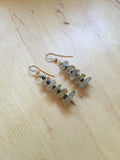 Insouciant Studios Gilded Earrings Rutilated Quartz and Black Spinel